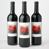 Wijnflesetiket - De rode rozen artwork Wijn Etiket (Flessen)