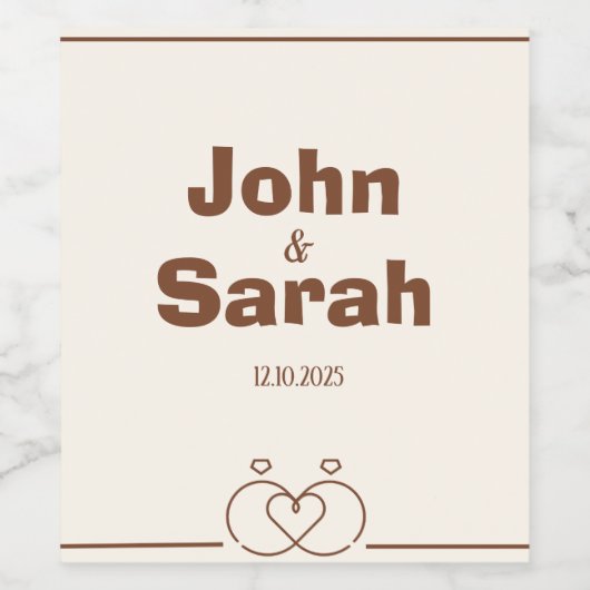 Wijnflesetiket – Elegant design Wijn Etiket (Enkel label)