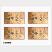 Wijnflesetiket op maat rechthoekige sticker (Vel)