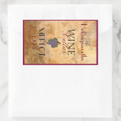 Wijnflesetiket op maat rechthoekige sticker (Tas)