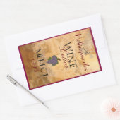 Wijnflesetiket op maat rechthoekige sticker (Envelop)