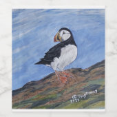 Wijnflesetiket van NL Puffin Wijn Etiket (Enkel label)