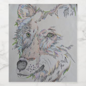 Wijnflesetiketten, Wolf, Lone wolf, Wild wolf Wijn Etiket (Enkel label)