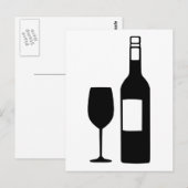 Wijnflesglas Briefkaart (Voorkant / Achterkant)