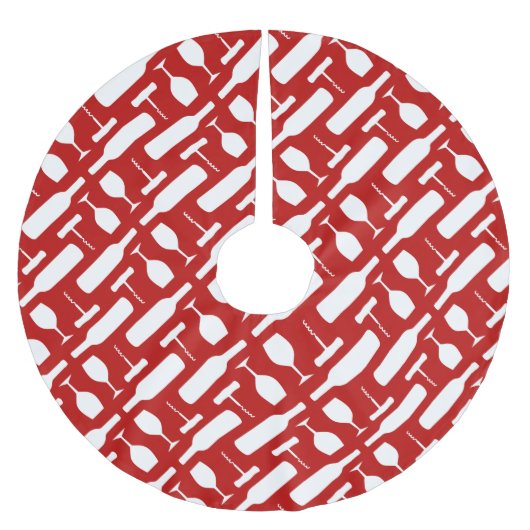 Wijnflesglas en schroefpatroon kerstboom rok (Voorkant)