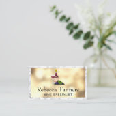 Wijnflesglas en wijndruiven visitekaartje (Staand voorkant)