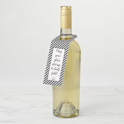 Wijnflesje - Aangepaste Labels (Schuin)