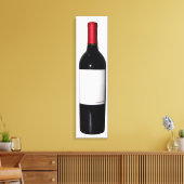Wijnflesje (blanco label) Gewatteerd canvas Afdruk (Insitu (Woonkamer))