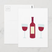 Wijnflesje Briefkaart (Voorkant / Achterkant)
