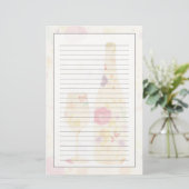 Wijnflesje en glas briefpapier (Staand voorkant)