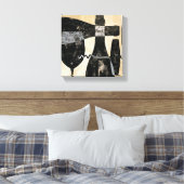 Wijnflesje en glas canvas afdruk (Insitu (Slaapkamer))
