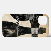 Wijnflesje en glas Case-Mate iPhone case (Achterkant (horizontaal))