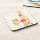 Wijnflesje en glas drankjes onderzetter (Linkerzijde)