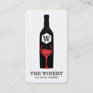 Wijnflesje en glas   Lux   Textuur Visitekaartje