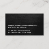 Wijnflesje en glas | Lux | Wijnstokken Visitekaartje (Achterkant)