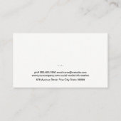 Wijnflesje en glas visitekaartje (Achterkant)