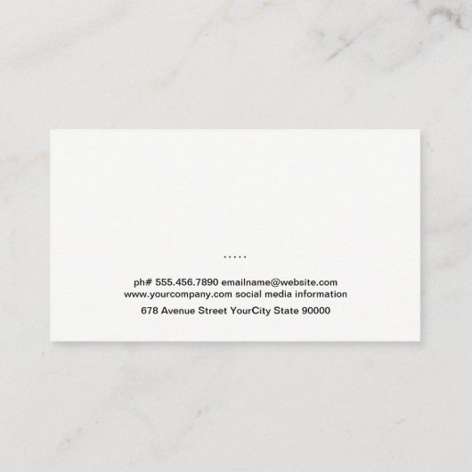 Wijnflesje en glas visitekaartje (Achterkant)