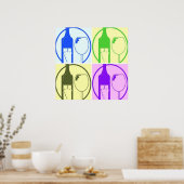 Wijnflesje en glaskunst voor Pop Poster (Keuken)