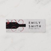 Wijnflesje en -gordels mini visitekaartje (Voorkant)