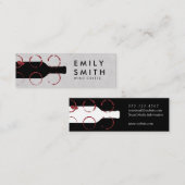 Wijnflesje en -gordels mini visitekaartje (Voorkant / Achterkant)