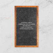 Wijnflesje en opening | Hout Visitekaartje (Achterkant)