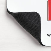 Wijnflesje en wit glas muismat (Hoek)