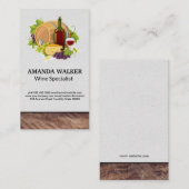 Wijnflesje | Houtsim Visitekaartje (Voorkant / Achterkant)