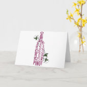 Wijnflesje Kaart (Gele Bloem)