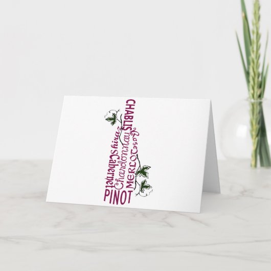 Wijnflesje Kaart (Voorkant)