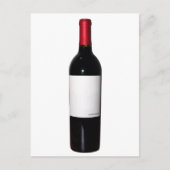 Wijnflesje (leeg etiket) - Briefkaart (Voorkant)