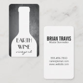 Wijnflesje met bijtende achtergrond visitekaartje (Voorkant / Achterkant)