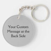 Wijnflesje met blikken en Kurkentrekker Sleutelhan Sleutelhanger (Achterkant)