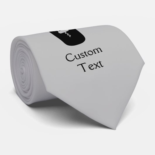 Wijnflesje met ringen en schroefdraad stropdas (Opgerold)