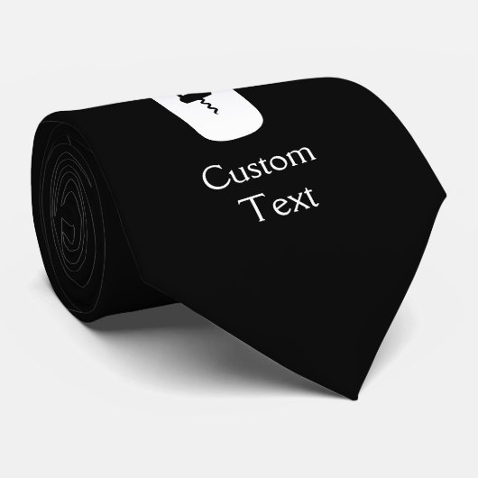 Wijnflesje met ringen en schroefdraad stropdas (Opgerold)