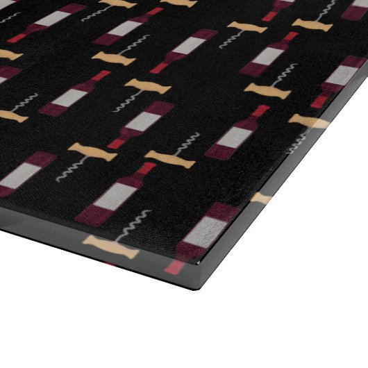 Wijnflesje met schroefdraad snijplank (Hoek)