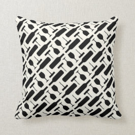 Wijnflesje met schroefglas in zwart kussen