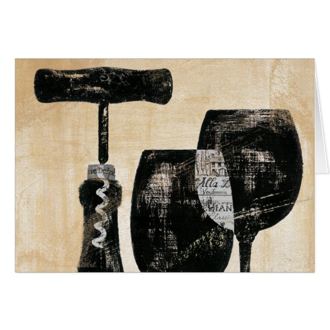 Wijnflesje met twee glazen glazen (Voorkant Horizontaal)