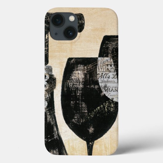 Wijnflesje met twee glazen glazen Case-Mate iPhone case (Achterkant)