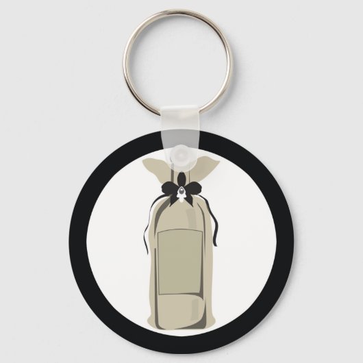 Wijnflesje Sleutelhanger (Voorkant)