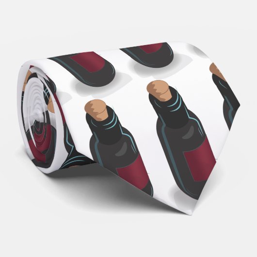 Wijnflesje Stropdas (Opgerold)