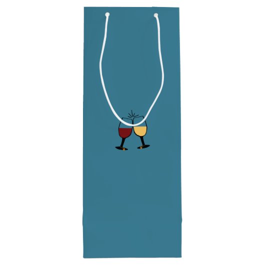 Wijnflesje tussen Friends Funny Cat Wijn Cadeautas (Achterkant)