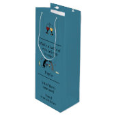 Wijnflesje tussen Friends Funny Cat Wijn Cadeautas (Voorkant Gekanteld)