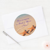 Wijnflesjes en bierbakkersetiketten ronde sticker (Envelop)