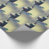 Wijnflesjes en -druiven, ontwerppapier voor het op cadeaupapier (Hoek)