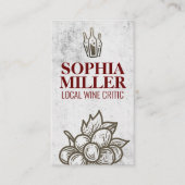 Wijnflesjes en druivensap visitekaartje (Voorkant)