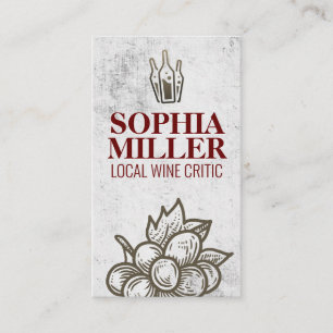 Wijnflesjes en druivensap visitekaartje