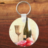 Wijnflesjes en -pomegranaten sleutelhanger (Voorkant)