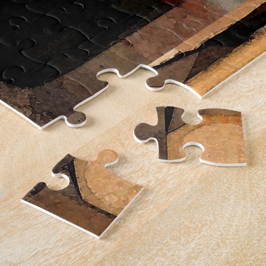 Wijnflesjes en Rack Red Black Puzzle Legpuzzel (Zijkant)