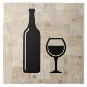 Wijnflesjes en wijnglazen Antiek  zegels Tegeltje (Voorkant)