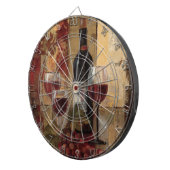 Wijnflesjes en wijnglazen dartbord (Voorkant Rechts)